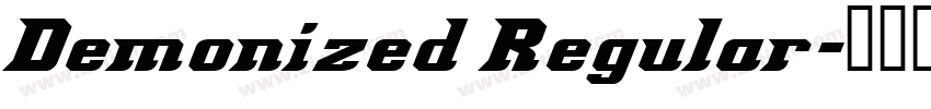 Demonized Regular字体转换